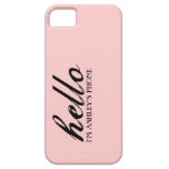 Hola, soy su rosa personalizado divertido del telé iPhone 5 protector