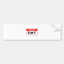 Hola, soy un EMT… Nametag Pegatina De Parachoque