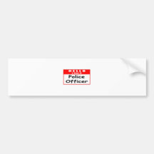 Hola, soy un Nametag del oficial de policía… Pegatina De Parachoque