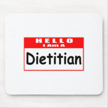 Hola, soy un Nametag el dietético… Tapetes De Ratón