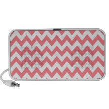Hollyhock Chevron rosado Laptop Altavoz