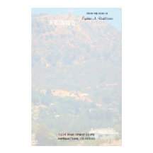 Hollywood Hills personalizó los efectos de escrito Papelería De Diseño