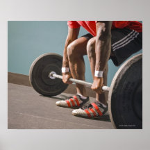 Hombre afroamericano que resuelve el gimnasio impresiones