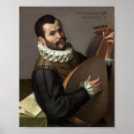 Hombre con un laúd impresiones