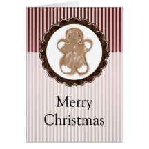 Hombre de Gingerbraed del navidad Tarjeta