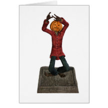 Hombre de la calabaza de Halloween Tarjetas