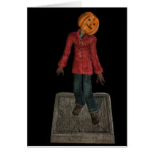 hombre de la calabaza de Halloween Tarjetón