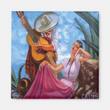 HOMBRE DE LA GUITARRA IMÁN DE FRIGORÍFICO