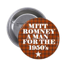 Hombre de Mitt Romney para los años 50 Pins