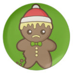 Hombre de pan de jengibre del navidad platos de comidas