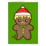 Hombre de pan de jengibre del navidad felicitacion 