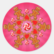 HOMBRE DE PAN DE JENGIBRE y CORAZONES de SHARON SH Etiquetas
