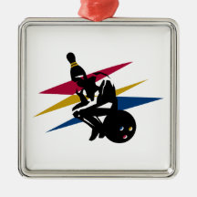 hombre de pensamiento de los bolos divertidos ornaments para arbol de navidad
