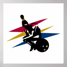 hombre de pensamiento de los bolos divertidos poster