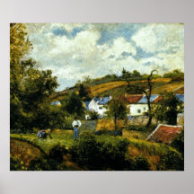 Hombre de Pontoise Oil del perto de Camille Pissar Posters