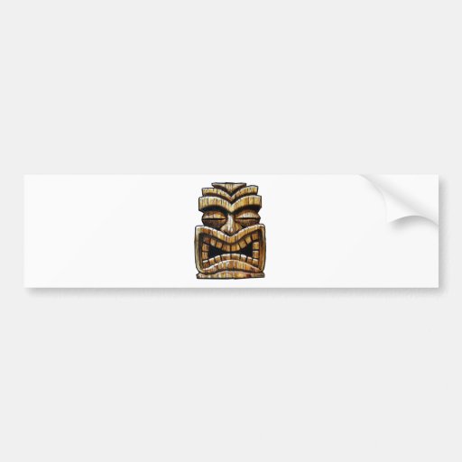 Hombre de Tiki Etiqueta De Parachoque