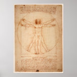 Hombre de Vitruviano Poster