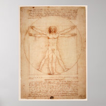 Hombre de Vitruviano Poster