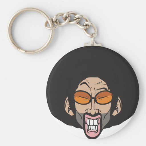 Hombre del Afro de Hiphop Llaveros Personalizados
