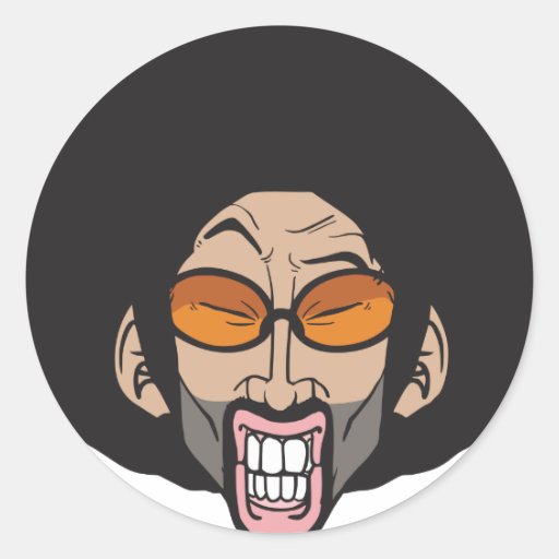 Hombre del Afro de Hiphop Pegatinas