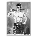 Hombre del hacha tarjeton