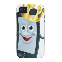 Hombre del teléfono con la corona iPhone 4 carcasas
