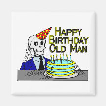 Hombre del Web de araña del feliz cumpleaños viejo Imán De Frigorífico