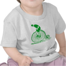 Hombre en un comino del penique - verde de hierba camisetas