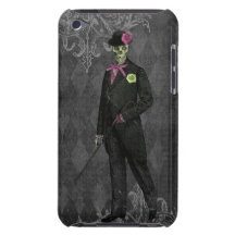 Hombre esquelético gótico elegante atractivo barely there iPod cárcasa