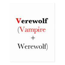 hombre lobo del vampiro del verewolf postal