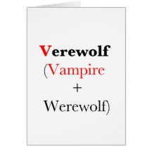hombre lobo del vampiro del verewolf tarjeton