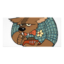 Hombre lobo tarjetas fotograficas personalizadas