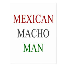 Hombre machista mexicano tarjeta postal