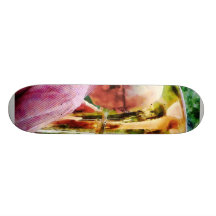 Hombre que juega la tuba patineta personalizada