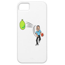 Hombre que lanza un globo de agua iPhone 5 Case-Mate fundas