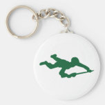 Hombre verde del ejército llaveros personalizados
