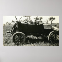 hombre y su coche posters