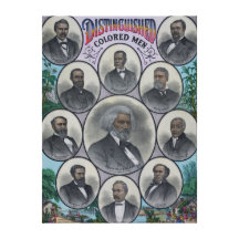 Hombres coloreados distinguidos impresiones en lona