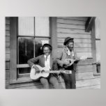 Hombres negros que tocan a Guitar, 1902 Posters