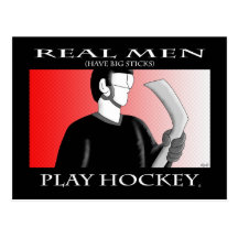 Hombres reales: Hockey del juego Tarjetas Postales