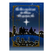 Hombres sabios y Belén de la tarjeta de Navidad tr