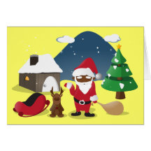 Homeboys de las Felices Navidad: Santa negro y Bli Tarjeton