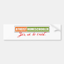 Homeschooler ateo pegatina de parachoque