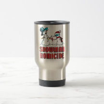 homicidio 2 del muñeco de nieve taza