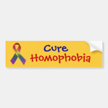 Homofobia de la curación pegatina de parachoque