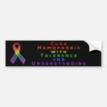Homofobia de la curación pegatina de parachoque