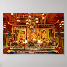 Hong Kong de oro que se sienta Buddhas Poster