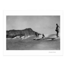 Honolulu, Hawaii - personas que practica surf de l Postal