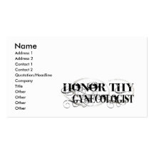 Honre a Thy ginecólogo Tarjetas Personales