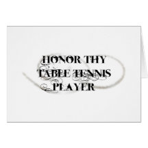 Honre a Thy jugador de tenis de mesa Tarjeton